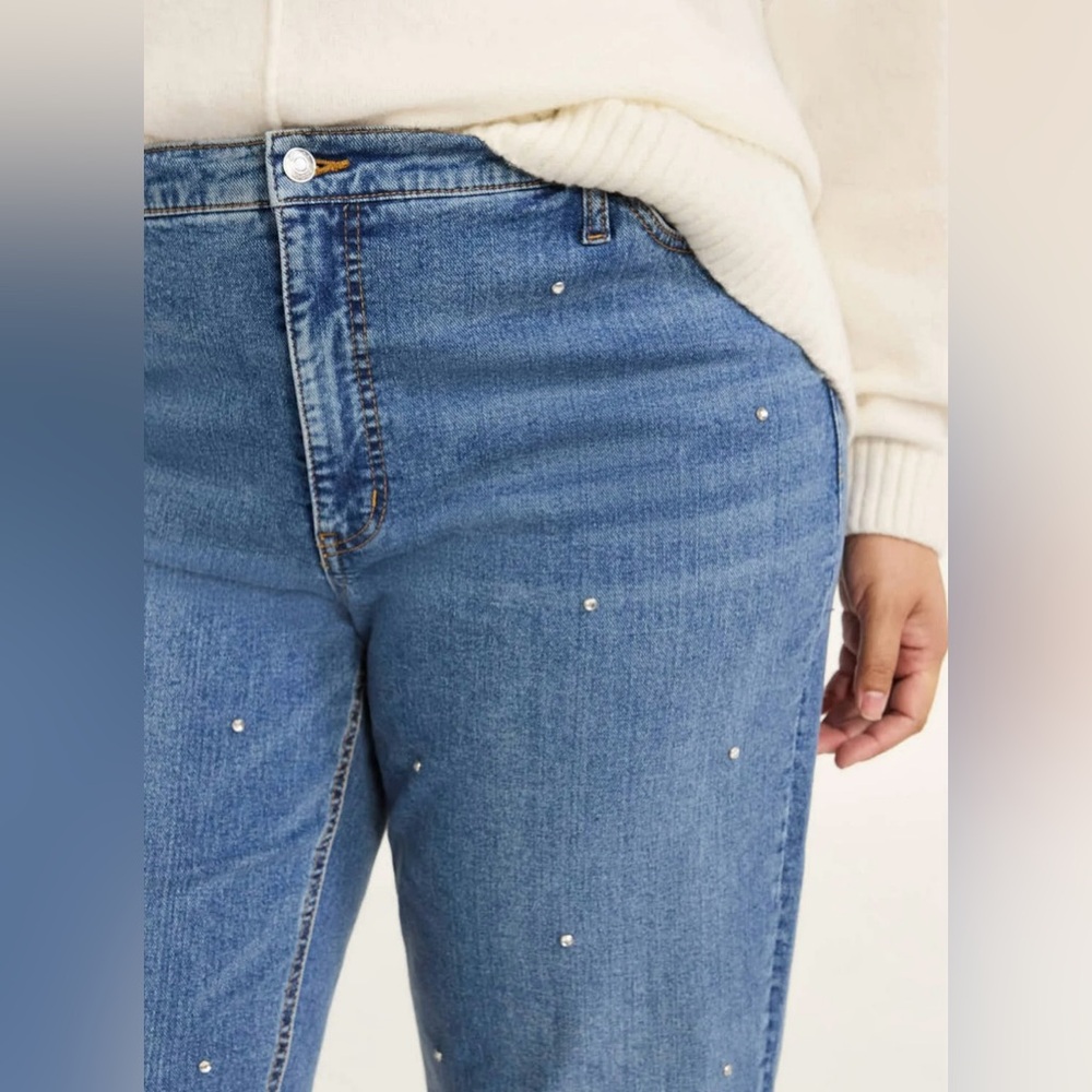 Stylish Denim Wide Leg Jeans - Picture 2 of 3